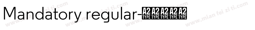 Mandatory regular字体转换